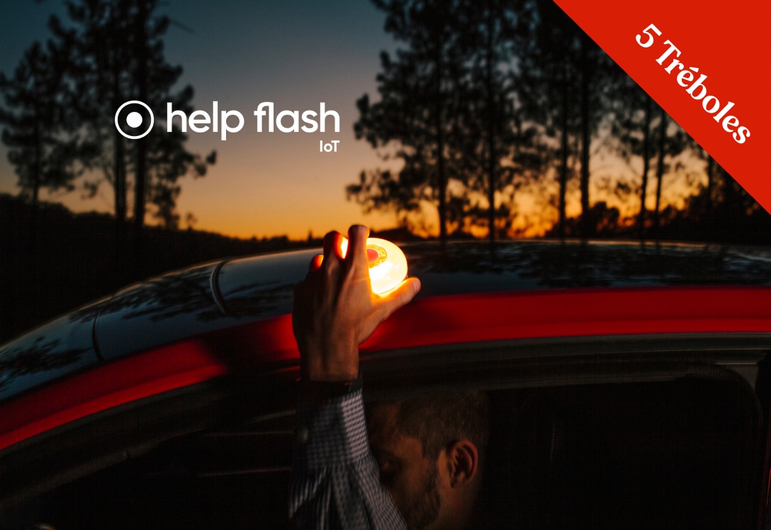 Señal de emergencia HelpFlash con Tréboles