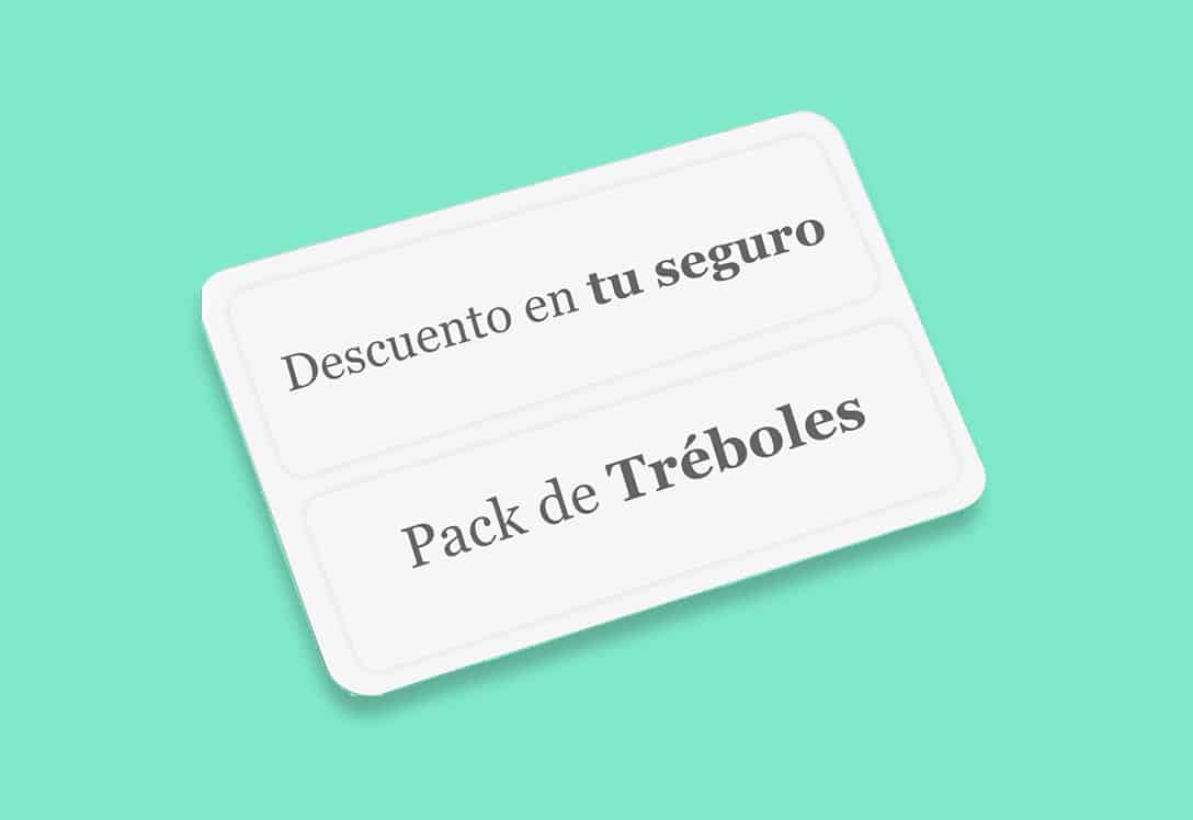 Tarjeta Pack de Tréboles con descuento en tu seguro de Club MPAFRE