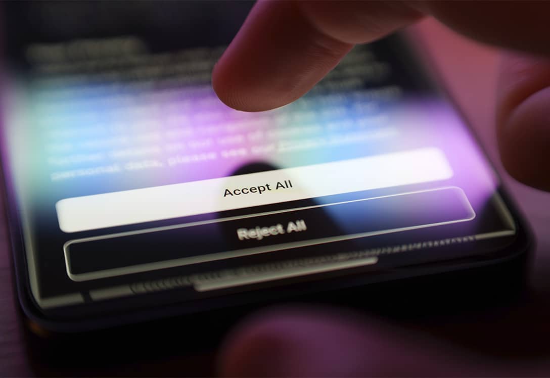 aceptar cookies desde smartphone