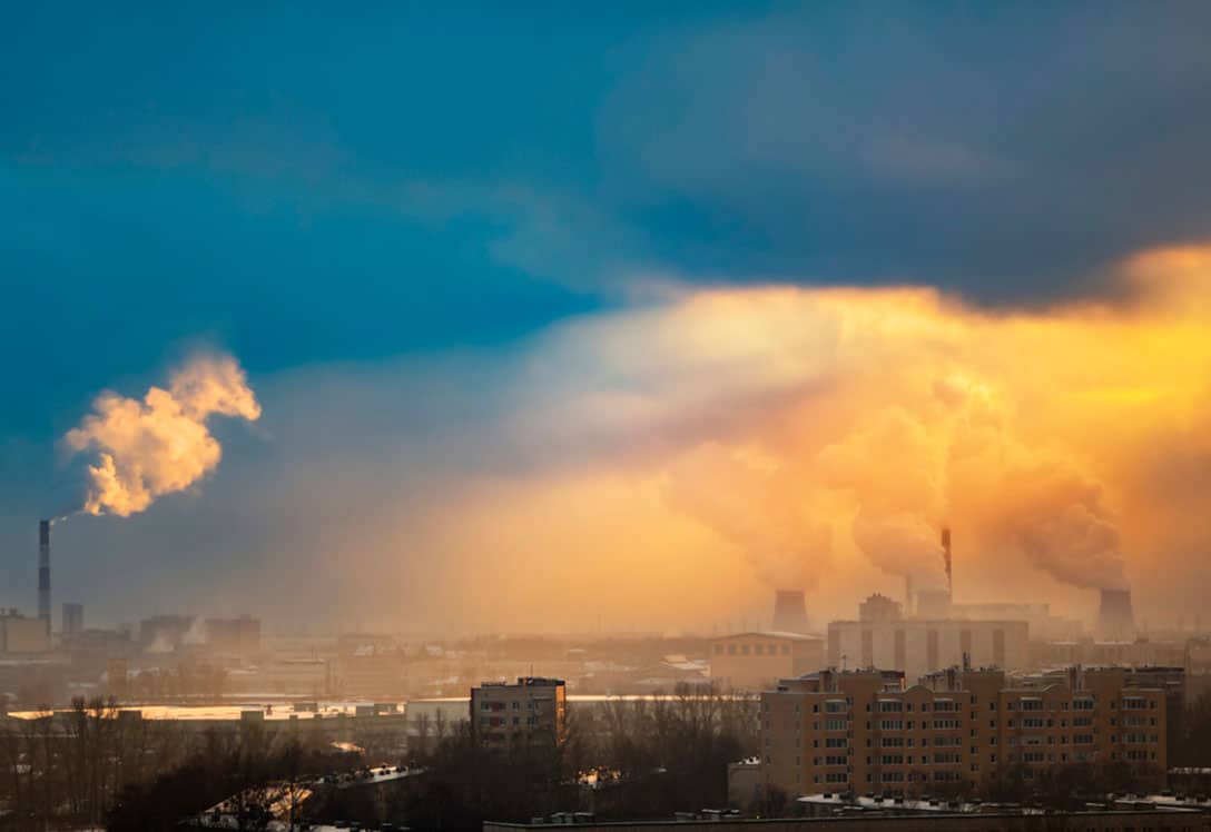 Contaminación del aire en una ciudad