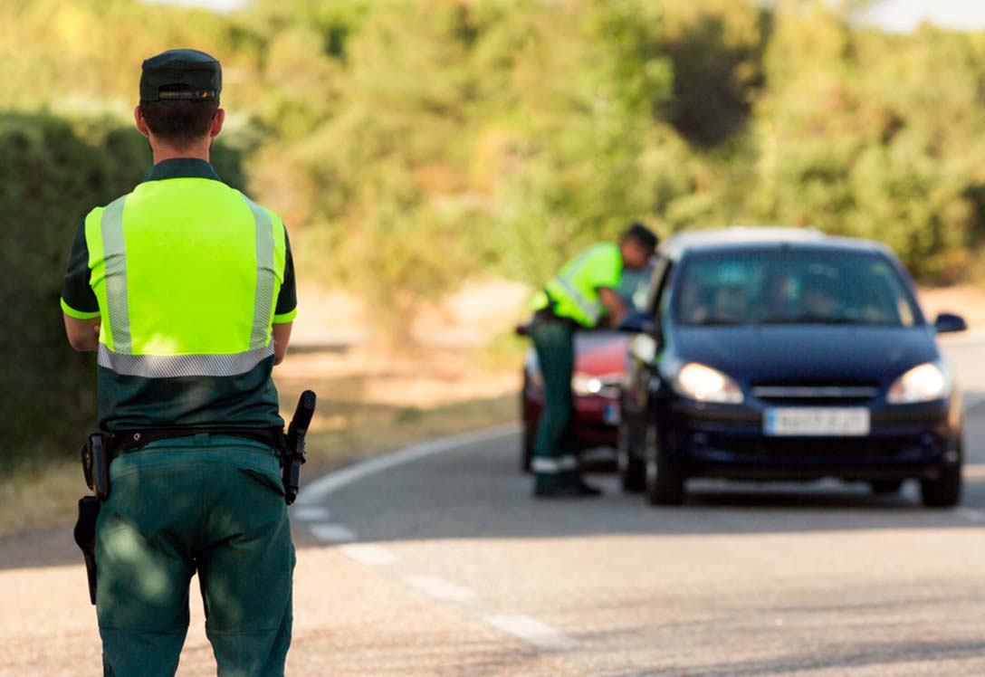 Control de tráfico de la Guardia Civil