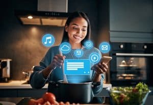 mujer-uso-cotidiano-ia cesta alimentos picnic