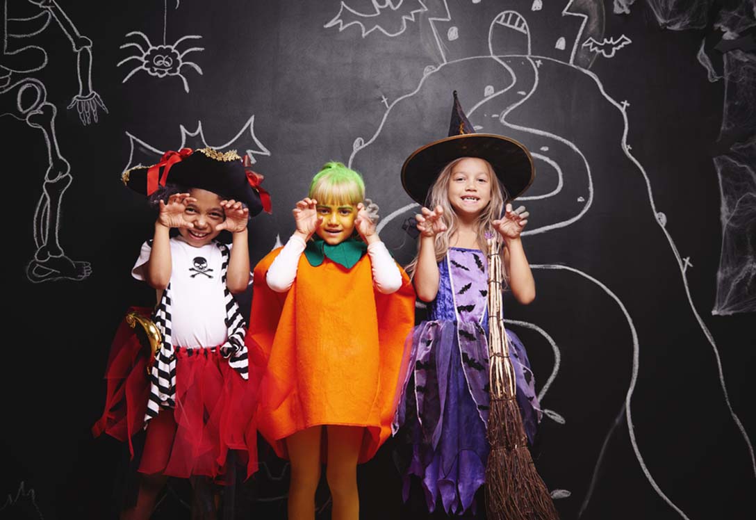 Niños disfrazados para Halloween