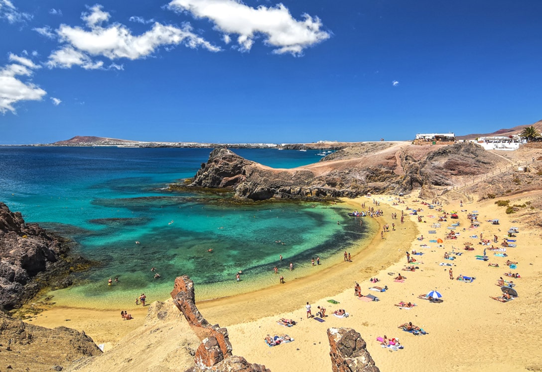 Playa en Lanzarote, España