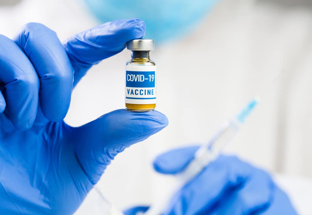 Vial de vacuna contra el COVID 19