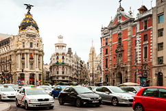 Vista de Gran Vía en Madrid Central